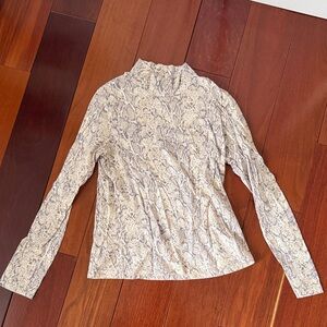 Rails snake skin mini turtle neck shirt size S